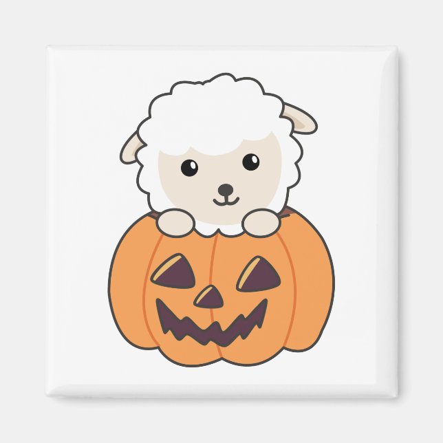 Niedliches Halloween-Magnet in Pumpkin Magnet (Vorne)