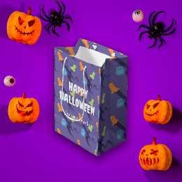 Niedliches Halloween mit Gespenstern Mittlere Geschenktüte