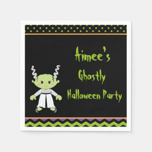 Niedliches Halloween-Monster-Girl-Halloween-Party Serviette