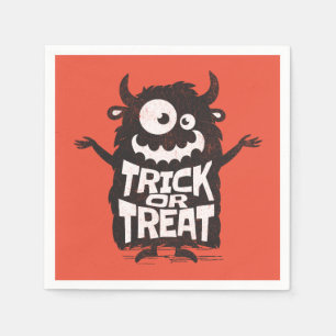 Niedliches Halloween-Monster Serviette