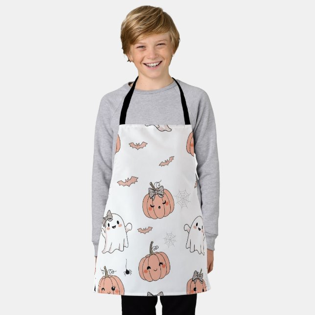 Niedliches Halloween-Muster Schürze (Getragen)