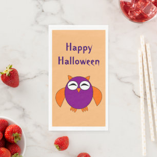 Niedliches Halloween-Owl Serviette