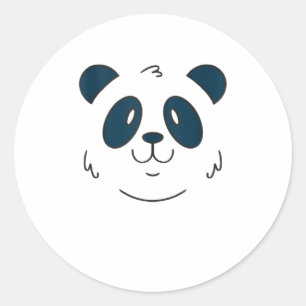 Niedliches Halloween-Panda-Face-Kostüm Runder Aufkleber