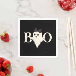 Niedliches Halloween Paper Napkins - "Boo Ghost" Serviette