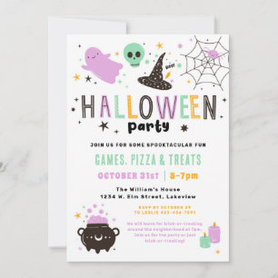 Niedliches Halloween-Party Einladung