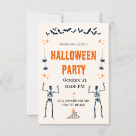 Niedliches Halloween-Party Einladung