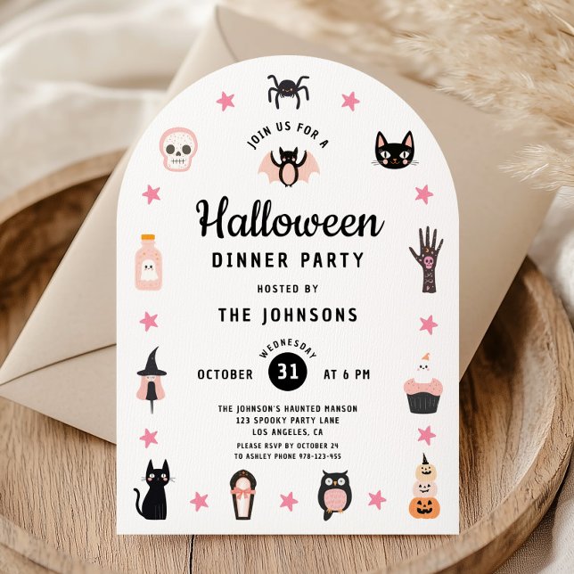 Niedliches Halloween-Party Einladung (Cute Halloween Dinner Party Invitation)