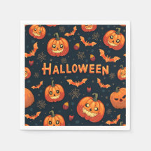 Niedliches Halloween Pattern Party Napkin