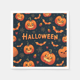 Niedliches Halloween Pattern Party Napkin Serviette