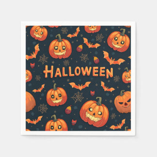 Niedliches Halloween Pattern Party Napkin Serviette