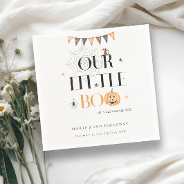 Niedliches Halloween Pumpkin Spider Web-Brautparty Serviette