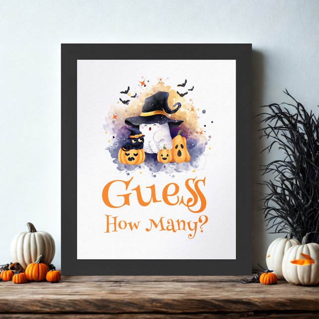 Niedliches Halloween "raten wie viele" Baby Showsp Poster (Von Creator hochgeladen)