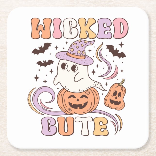 Niedliches Halloween Rechteckiger Pappuntersetzer (Vorderseite)