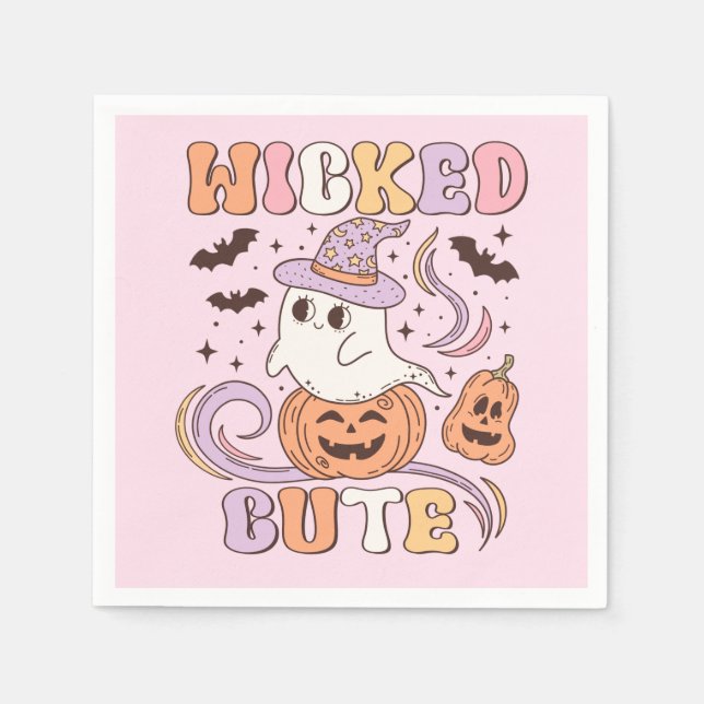Niedliches Halloween Serviette (Vorderseite)