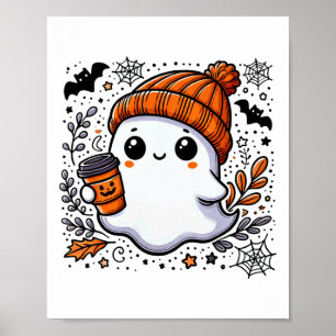 Niedliches Halloween-Shirt für Damen Halloween-Gei Poster
