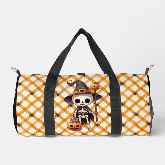 Niedliches Halloween-Skelett Duffle Bag (Vorderseite)