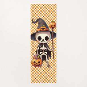Niedliches Halloween-Skelett Yogamatte