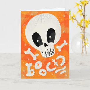 Niedliches Halloween-Skull-Knochen-Design Karte