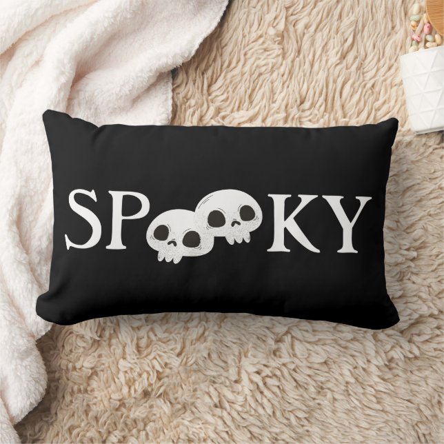 Niedliches Halloween Spooky Skeleton Lendenkissen (Decke)