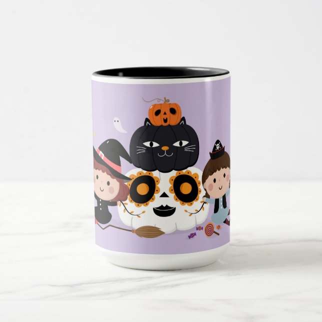 Niedliches Halloween-Thema Tasse (Zentrum)