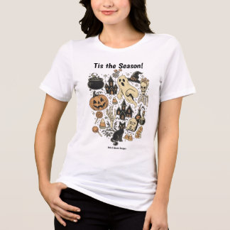 Niedliches Halloween-Theme-T-Shirt mit "Tis The Se Tri-Blend Shirt