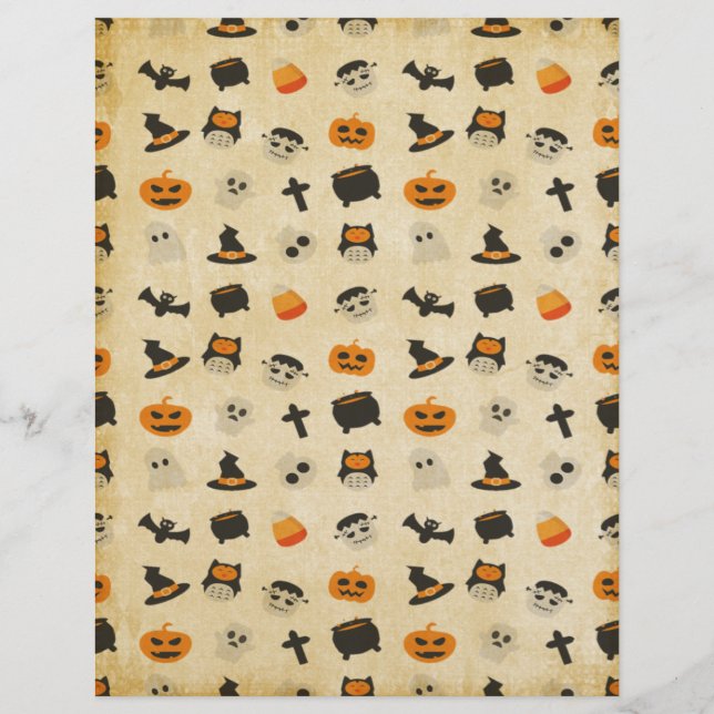Niedliches Halloween-Themenmuster (Vorderseite)