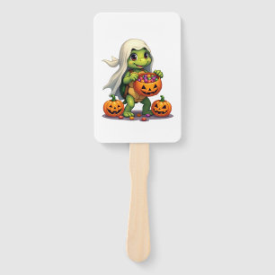 Niedliches Halloween Turtle Ghost mit Candy (8) Fächer