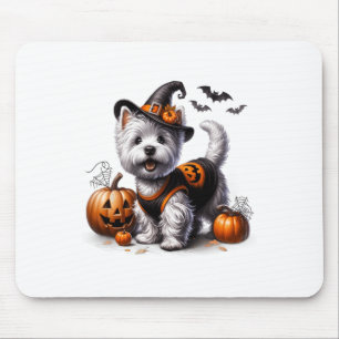 Niedliches Halloween Westie T-Shirt West Terrier D Mousepad