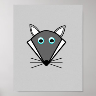 Niedliches Halloween Wolf Poster