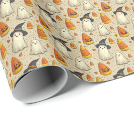 Niedliches Halloween-Wrapping Paper Geister Kinder Geschenkpapier