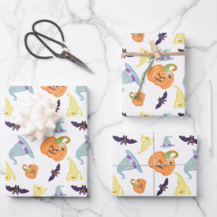 Niedliches Halloween-Wrapping-Papier Geschenkpapier Set