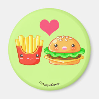 Niedliches Hamburger & Fries Magnet