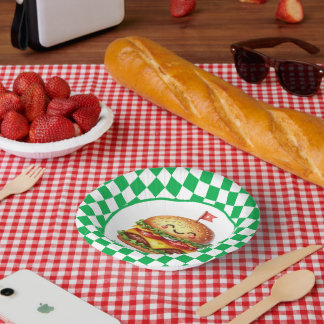 Niedliches Hamburger-Party individuell anpassbar Pappteller