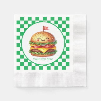 Niedliches Hamburger-Party individuell anpassbar Serviette
