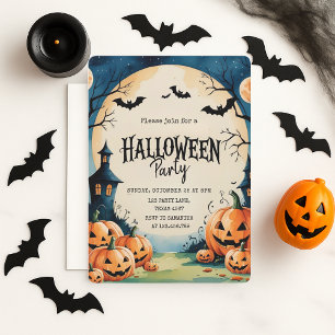 Niedliches handGezeichnet Halloween-Party Kinder Feiertagskarte