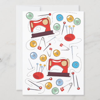 Niedliches, handgezeichnetes Nähmuster