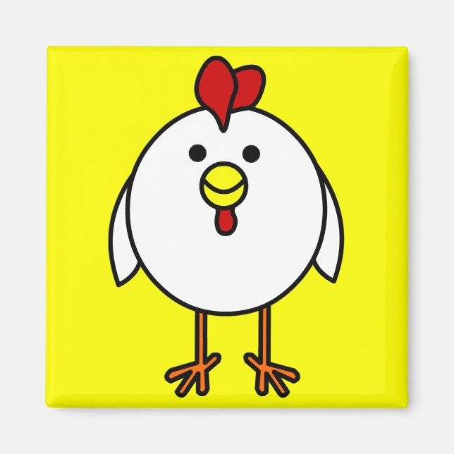 Niedliches Happy Chicken Magnet (Vorne)