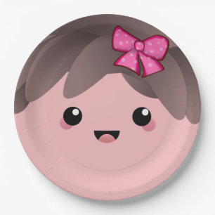 Niedliches Happy Face Kawaii Japanische Cartoon Pu Pappteller