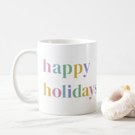 Niedliches Happy Holidays Foto Trendy Kaffeetasse