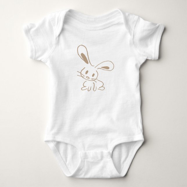 Niedliches Häschen Baby Strampler (Vorderseite)