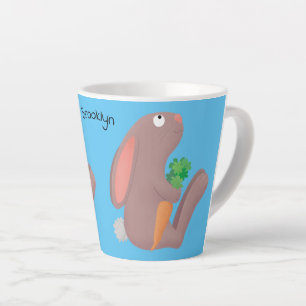 Niedliches Hasen mit KarottenCartoon Milchtasse