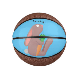 Niedliches Hasen mit KarottenCartoon Mini Basketball