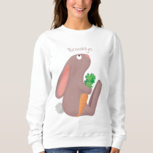 Niedliches Hasen mit KarottenCartoon Sweatshirt