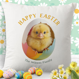 Niedliches Hatching Chick Colorful Happy Ostereier Kissen