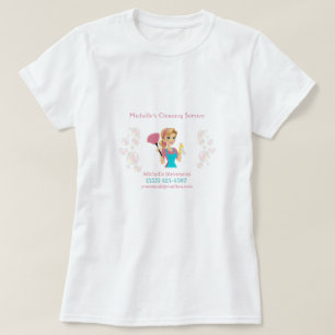 Niedliches Haushaltshaus Rosa Glitzer Reinigungsse T-Shirt