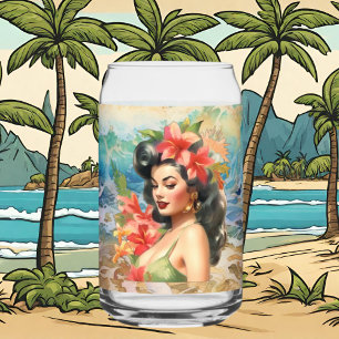 Niedliches Hawaii Beach Retro Ladenhaus Dosenglas