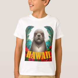 Niedliches Hawaiianisches Mönchsschiff-Siegel T-Shirt