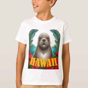 Niedliches Hawaiianisches Mönchsschiff-Siegel T-Shirt
