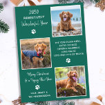 Niedliches Heimtierjahr im Überblick Moderne 3 Hun Feiertagskarte<br><div class="desc">Die neue Kollektion von Ferienkarten, die sich perfekt für Tierliebhaber und Haustierbesitzer eignet! Unsere "Pawsively Wonderful Year"-Karten zeigen Ihre wütenden Familienmitglieder auf niedliche, moderne und lustige Art und Weise. Diese Karten sind stilvoll und feierlich, mit einer Foto-Collage Ihrer Haustiere das ganze Jahr über. Unsere Karten sind so konzipiert, dass die...</div>