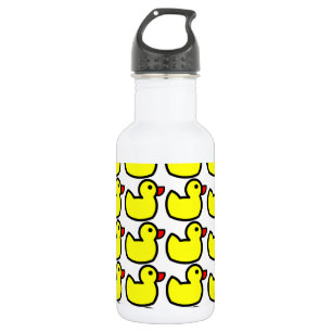 Niedliches helles gelbes Ducky Gummimuster Trinkflasche